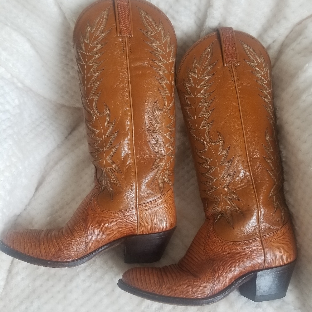 Dan Post women's exotic lizard cowboy boots